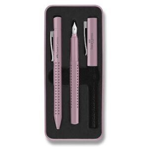 Faber-Castell Sada Grip Edition 2010 - plnicí pero a kuličkové pero bílé