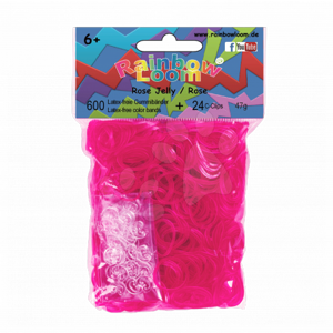Rainbow Loom průsvitné gumičky 20914 růžové
