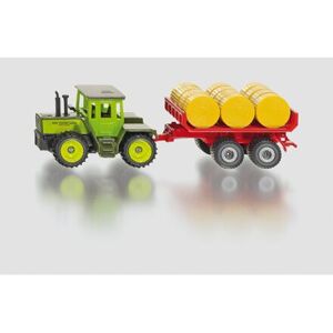 Siku Super - MB traktor s vlekem a balíky slámy