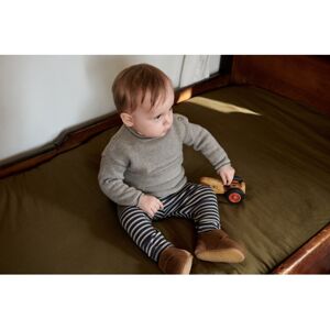 Wheat kojenecký svetr Gunnar 6582 - warm grey melange Velikost: 80 Bio bavlna