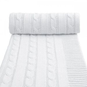 T-TOMI Pletená deka spring, white / bílá