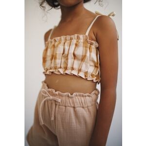 LiiLU dívčí mušelínové šortky SS24 - 062 nude Velikost: 2 roky 100% bavlna