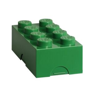 LEGO box na svačinu 100 x 200 x 75 - tmavě zelená