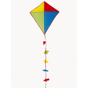 Drak létající nylon 70x60cm barevný v sáčku 10x70cm