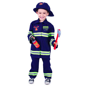 Rappa Dětský kostým hasič s českým potiskem (S)