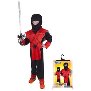 Rappa Dětský kostým červený ninja (M)