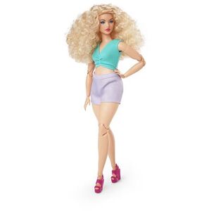 Mattel Barbie LOOKS BLONDÝNKA VE FIALOVÝCH ŠORTKÁCH