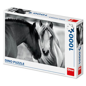 Dino puzzle Černobílí koně 1000 dílků