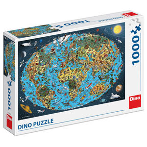 KRESLENÁ MAPA SVĚTA 1000 Puzzle NOVÉ