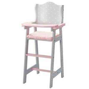 Teamson Olivia's Little World - růžová puntíkovaná jídelní židle