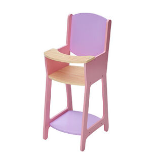 Olivia's Little World - růžová jídelní židle pro panenky