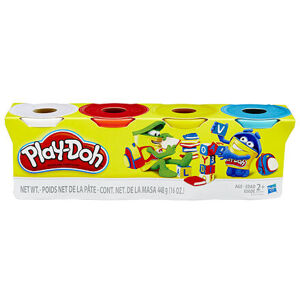 Play Doh 4 ks balení kelímků - modrá, žlutá, červená, bílá