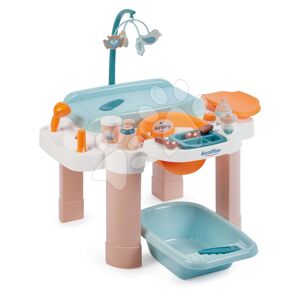 Pečovatelský stolek pro panenku Nursery Écoiffier 13 doplňků s vaničkou od 18 měsíců