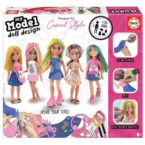 Kreativní tvoření Design Your Doll Casual Style Educa vyrob si vlastní městské panenky 5 modelů od 6 let