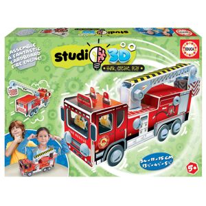 Puzzle dopravní prostředky Firemen's Truck 3D Studio Educa s plastovými šrouby od 5 let