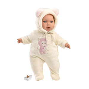 Llorens BABY JULIA - realistická panenka miminko s měkkým látkovým tělem - 42 cm