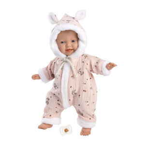 Llorens  LITTLE BABY - realistická panenka miminko s měkkým látkovým tělem - 32 cm