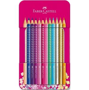 Faber-Castell Pastelky Sparkle, plechová dóza 12 ks
