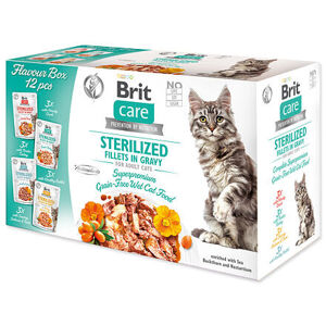 Kapsičky BRIT Care Cat Flavour box Sterilized Fillet in Gravy 4 x 3 ks 1020 g