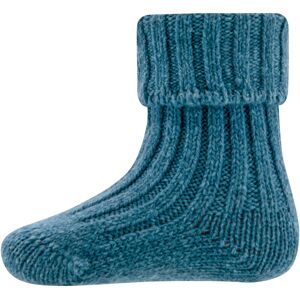 Ewers Socken GOTS Wolle - stahlblau 35-38