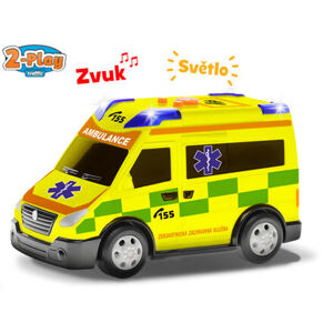 Mikro Tradin2-Play Traffic Auto ambulance CZ design 13,5cm volný chod se světlem a zvukem v krabičce