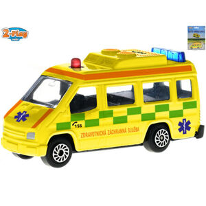 Mikro Trading 2-Play Traffic Ambulance CZ 8cm kov volný chod na kartě