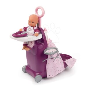 Přebalovací kufřík s postýlkou a židličkou Violette Baby Nurse Smoby pro panenky se 6 doplňky od 18 měsíců