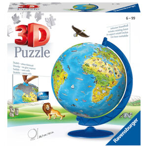 RAVENSBURGER 3D PUZZLE 123384 Puzzle-Ball Dětský Globus (anglický) 180 dílků