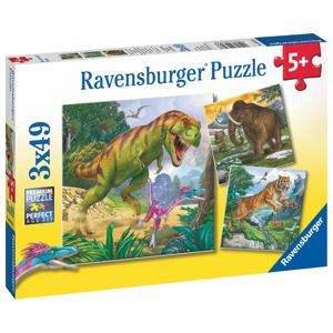 Ravensburger puzzle Dinosauři a čas 3x49 dílků