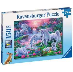 Ravensburger puzzle Jednorožci při západu slunce; 150 dílků