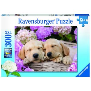 Ravensburger puzzle Sladcí psi v košíku, 300 dílků
