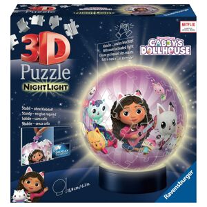 RAVENSBURGER PUZZLE 115754 Puzzle-Ball Gabby’s Dollhouse 72 dílků (noční edice)