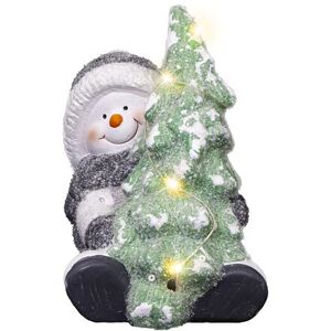 RETLUX Sněhulák se stromkem 14 cm 6 LED