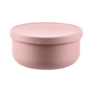 Zopa Silikonová miska s víčkem - růžová
