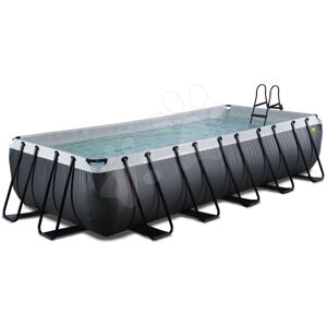 Bazén s pískovou filtrací Black Leather pool Exit Toys ocelová konstrukce 540*250*100 cm černý od 6 let