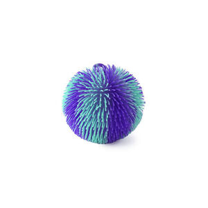 SPORTO Střapatý duhový míč se světlem - modro zelený