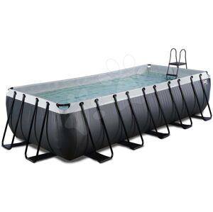 Bazén s filtrací Black Leather pool Exit Toys ocelová konstrukce 540*250*122 cm černý od 6 let