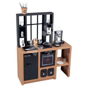 Kuchynka moderná Loft Industrial Kitchen Smoby s kávovarom a funkčnými spotrebičmi a 32 doplnkami 50 cm pracovná doska SM312600