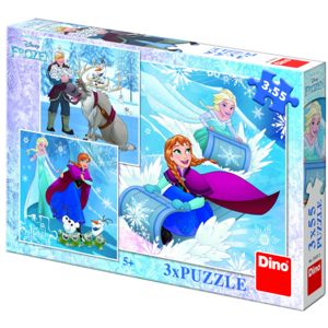 Dino puzzle Walt Disney Frozen: Zimní radovánky 3x55 dílků