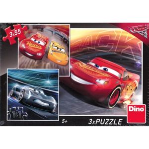 Dino puzzle Walt Disney Cars 3: Trénink 3x55 dílků