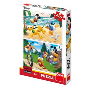 Dino puzzle Walt Disney Mickey sportuje 2x77 dílků