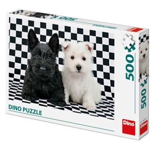 Dino puzzle Černobílí psi 500 dílků