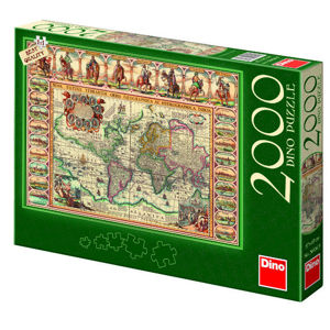 Dino puzzle Historická mapa světa 2000 dílků 