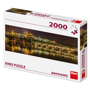 Dino puzzle Karlův most v noci 2000 dílků panoramic