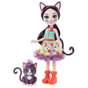 Mattel Enchantimals panenka a zvířátko - Kočka