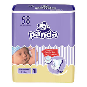Panda dětské plenky Newborn á 58 ks