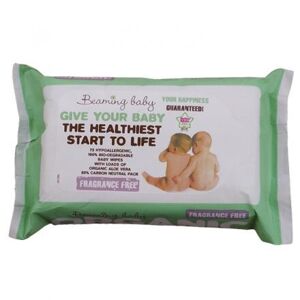 Beaming baby Organické vlhčené ubrousky bez vůně 100% biodegradabilní (72 ks)