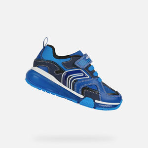 GEOX dětské boty se svítící podrážkou BAYONYC BOY modré - J16FEA - 4255 Velikost: 24 Svítící