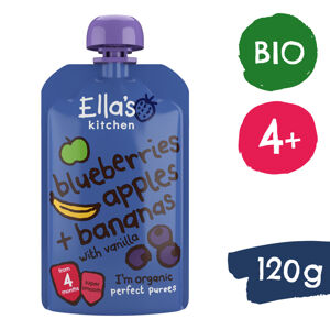 Ella's Kitchen BIO Jablko, borůvka a banán (120 g)