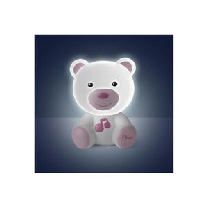 CHICCO Noční světélko hudební Medvídek růžové 0m+